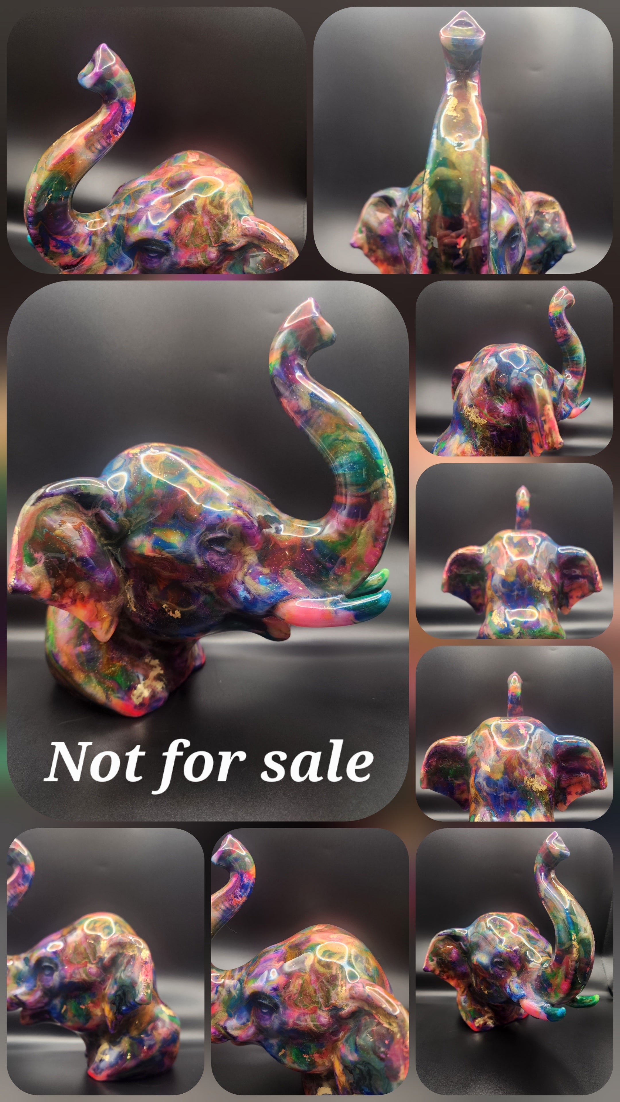 Not for sale Asian Elephant Signature finish sample