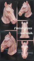 Horse gloss varnish finish