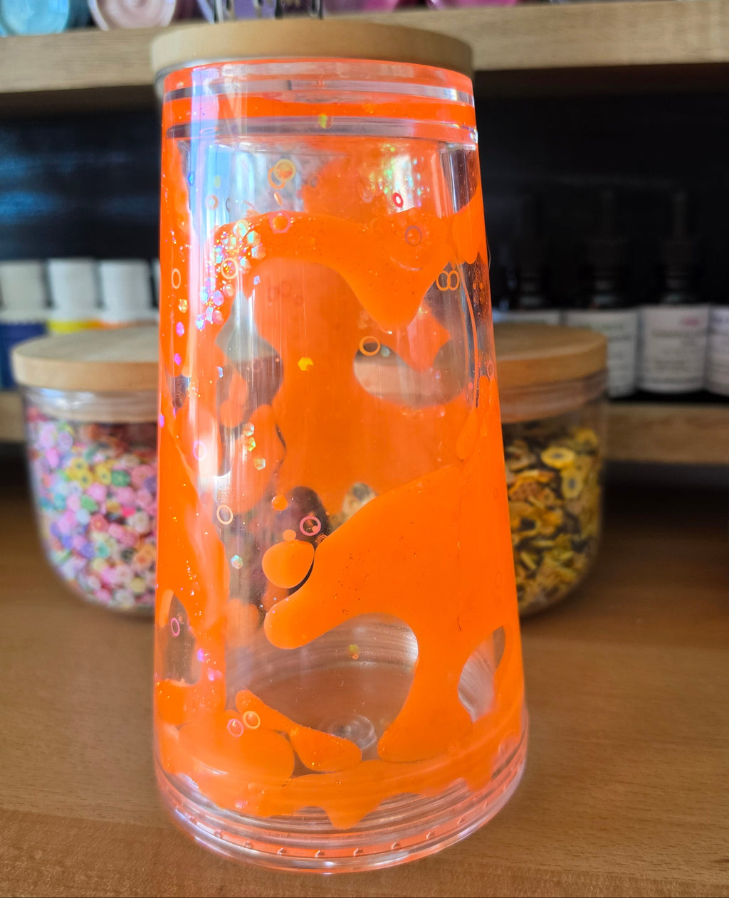 16oz acrylic snow globe tappered stadium style