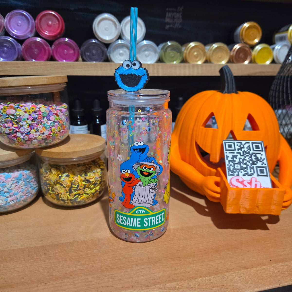 Premade 20oz acrylic Sesame Street