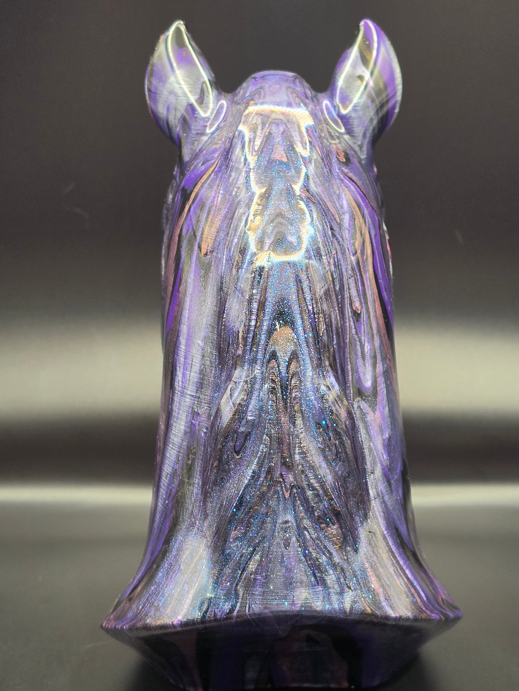 Horse purple resin finish