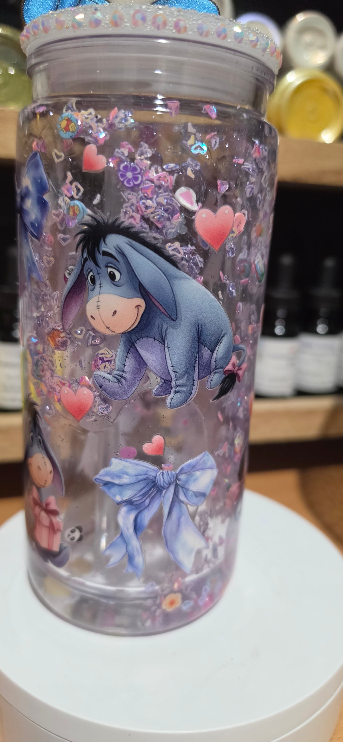 Premade 20oz eeyore with strawtopper