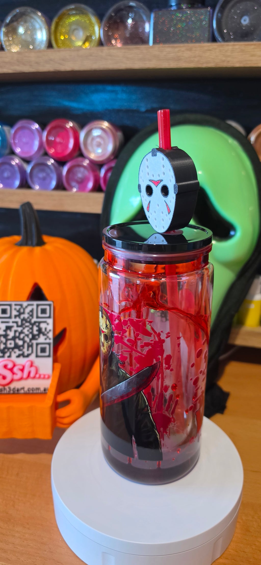 Premade 20oz can acrylic Halloween