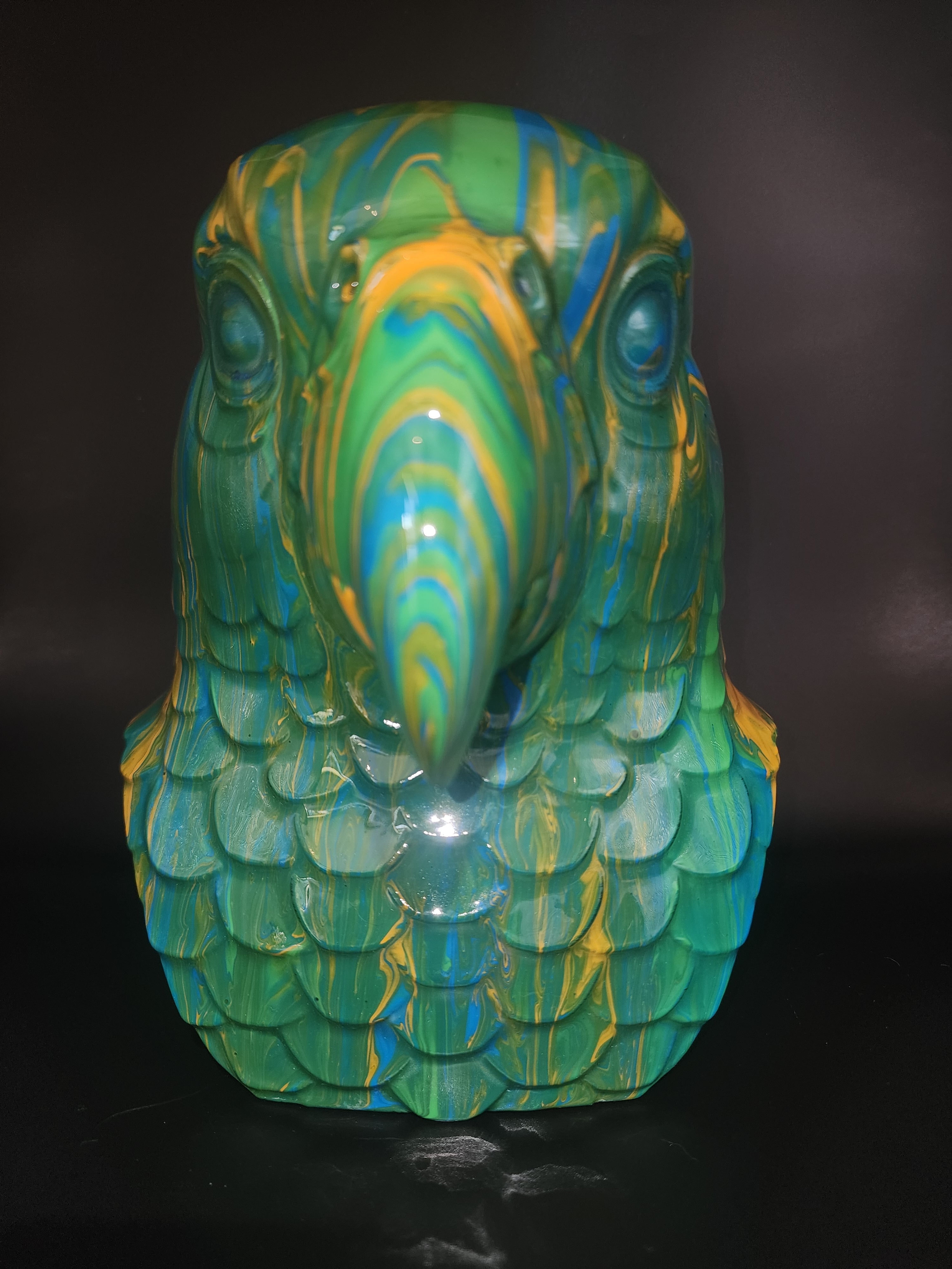 Parrot resin finish