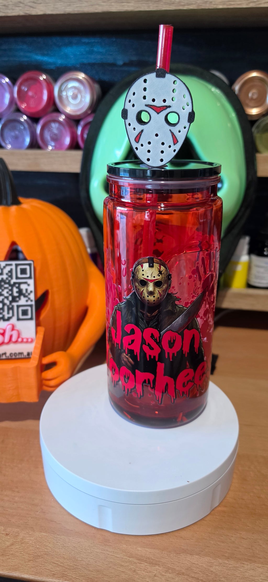 Premade 20oz can acrylic Halloween