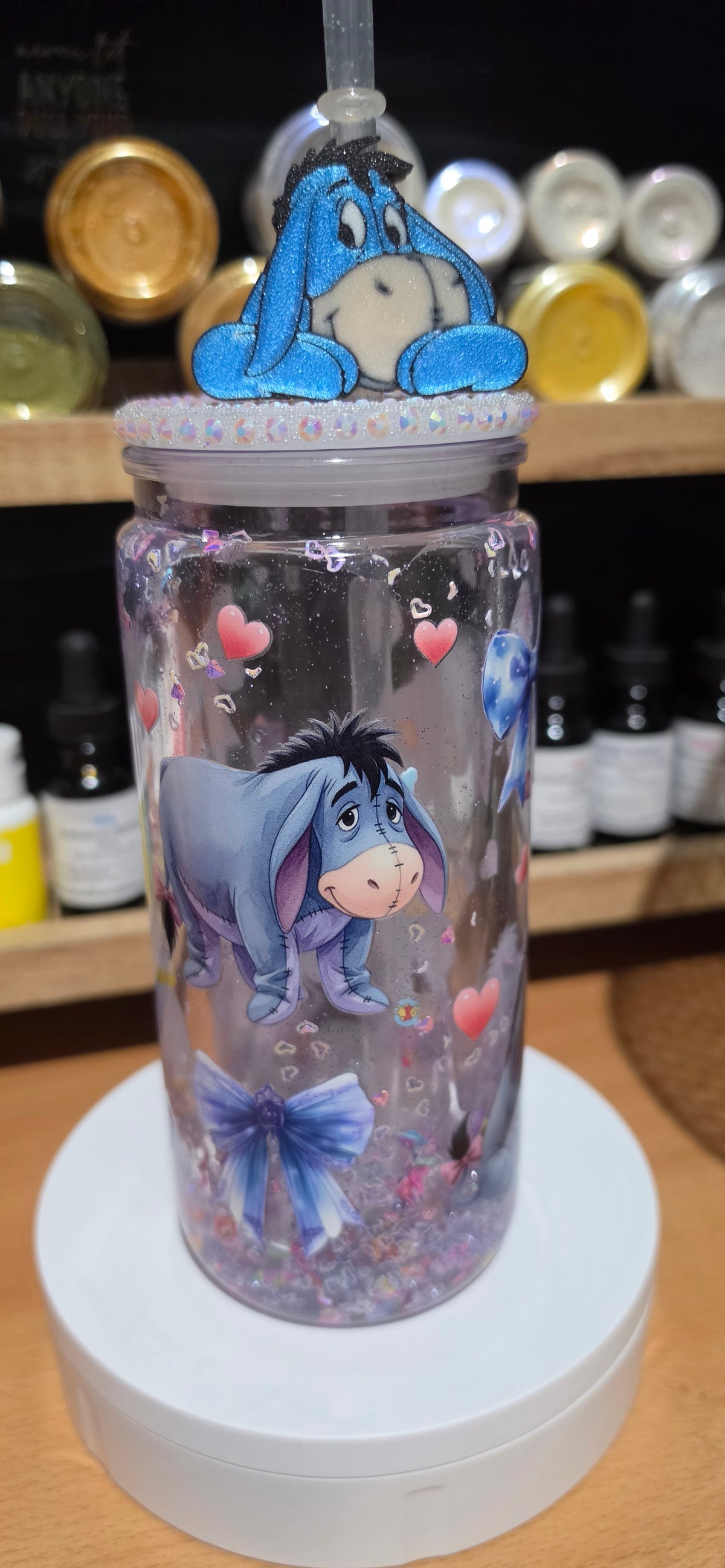 Premade 20oz eeyore with strawtopper