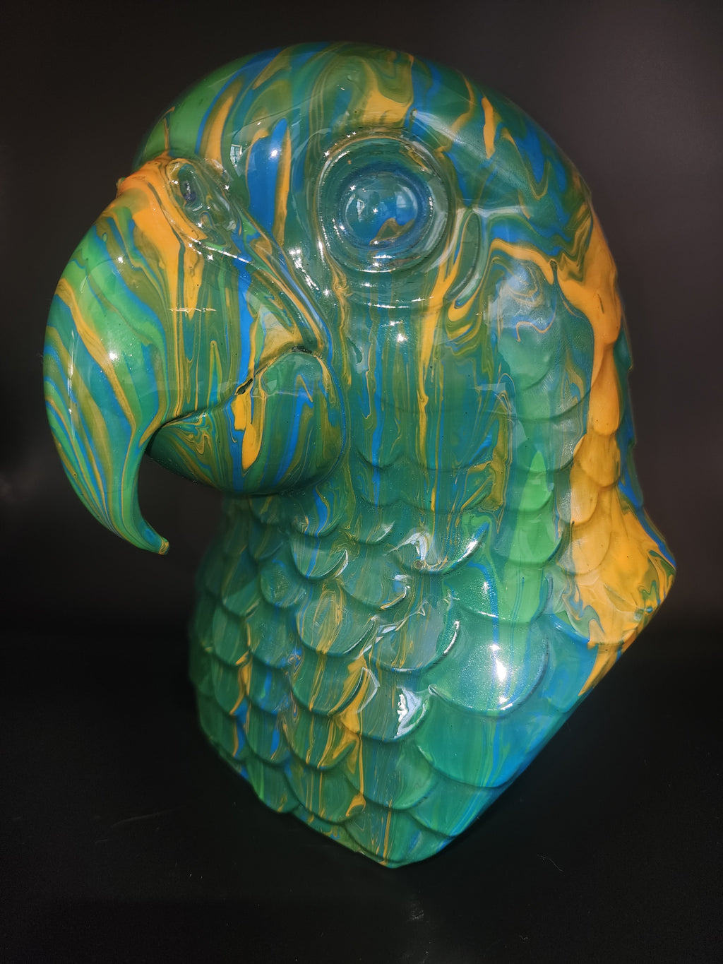 Parrot resin finish