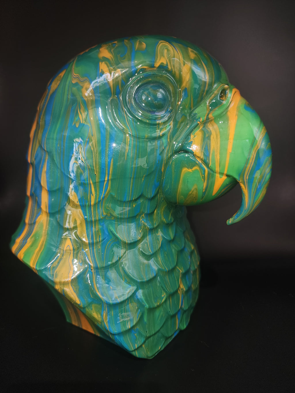Parrot resin finish