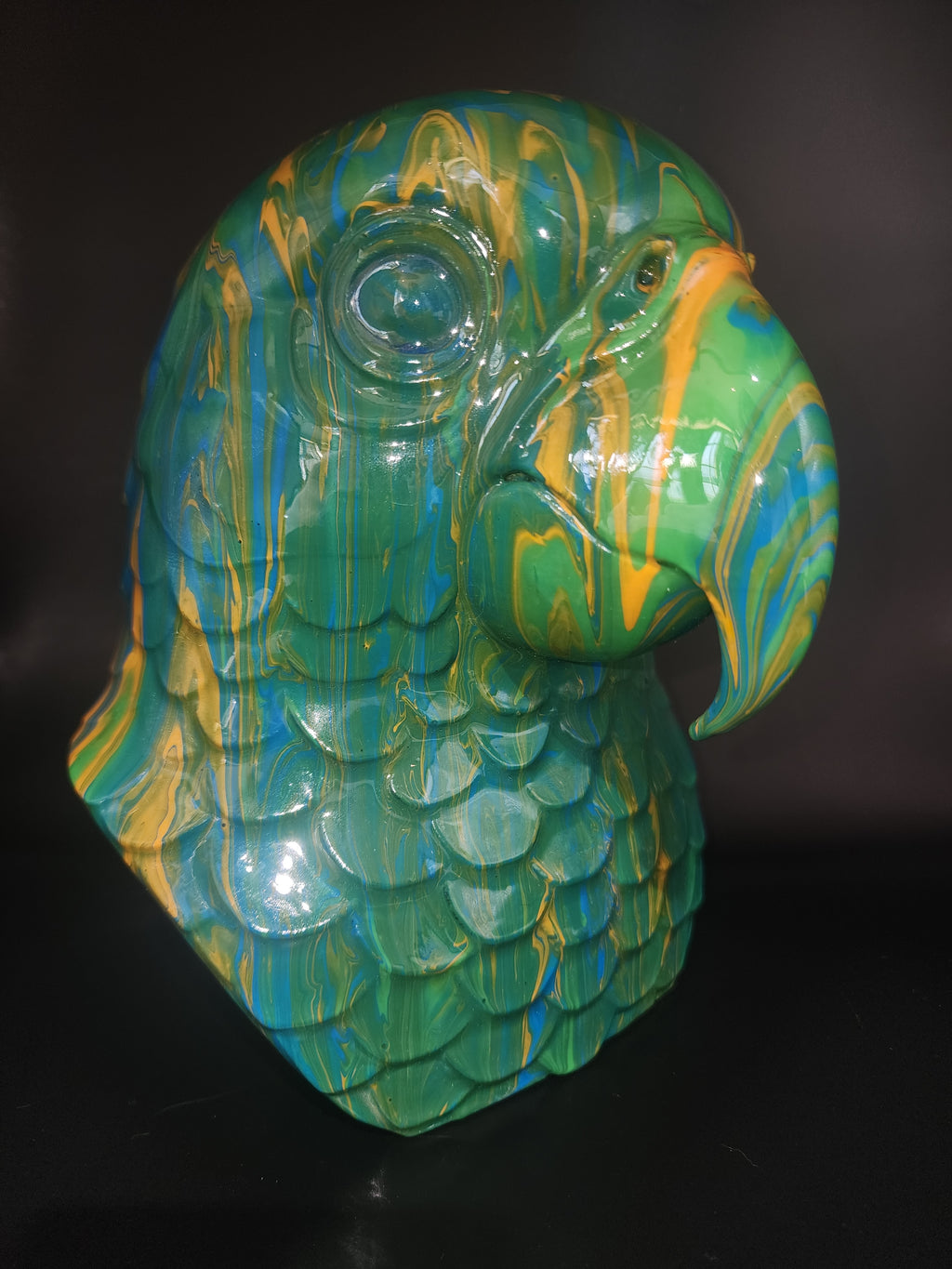Parrot resin finish