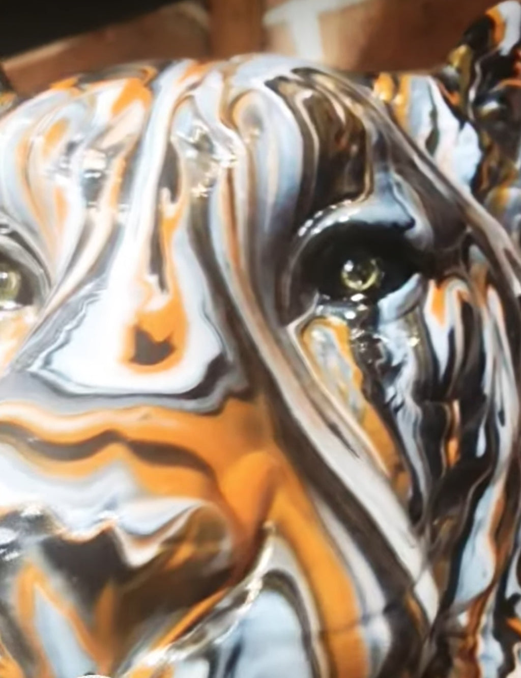 SOLD Tiger gloss varnish finish