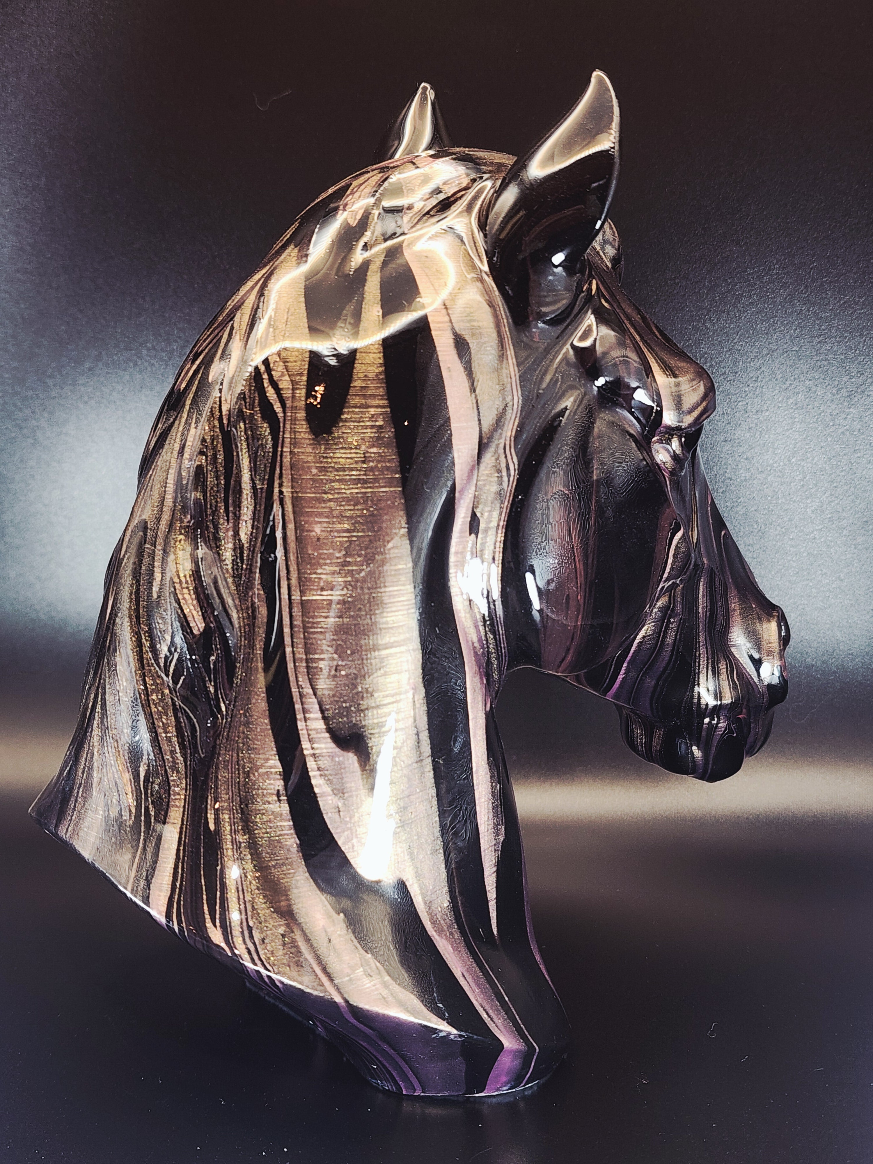 Horse resin finish
