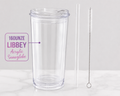 16oz straight acrylic snow globe can type