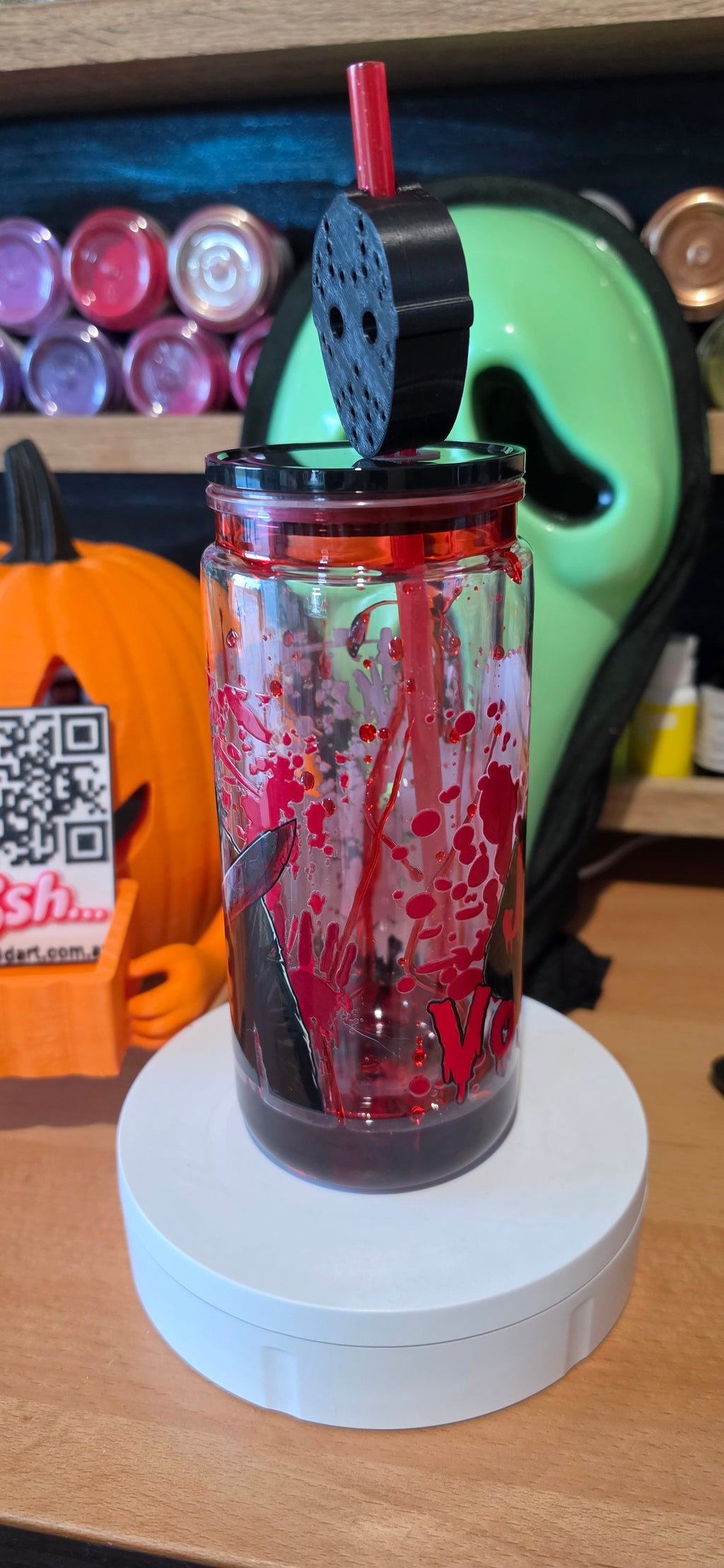 Premade 20oz can acrylic Halloween