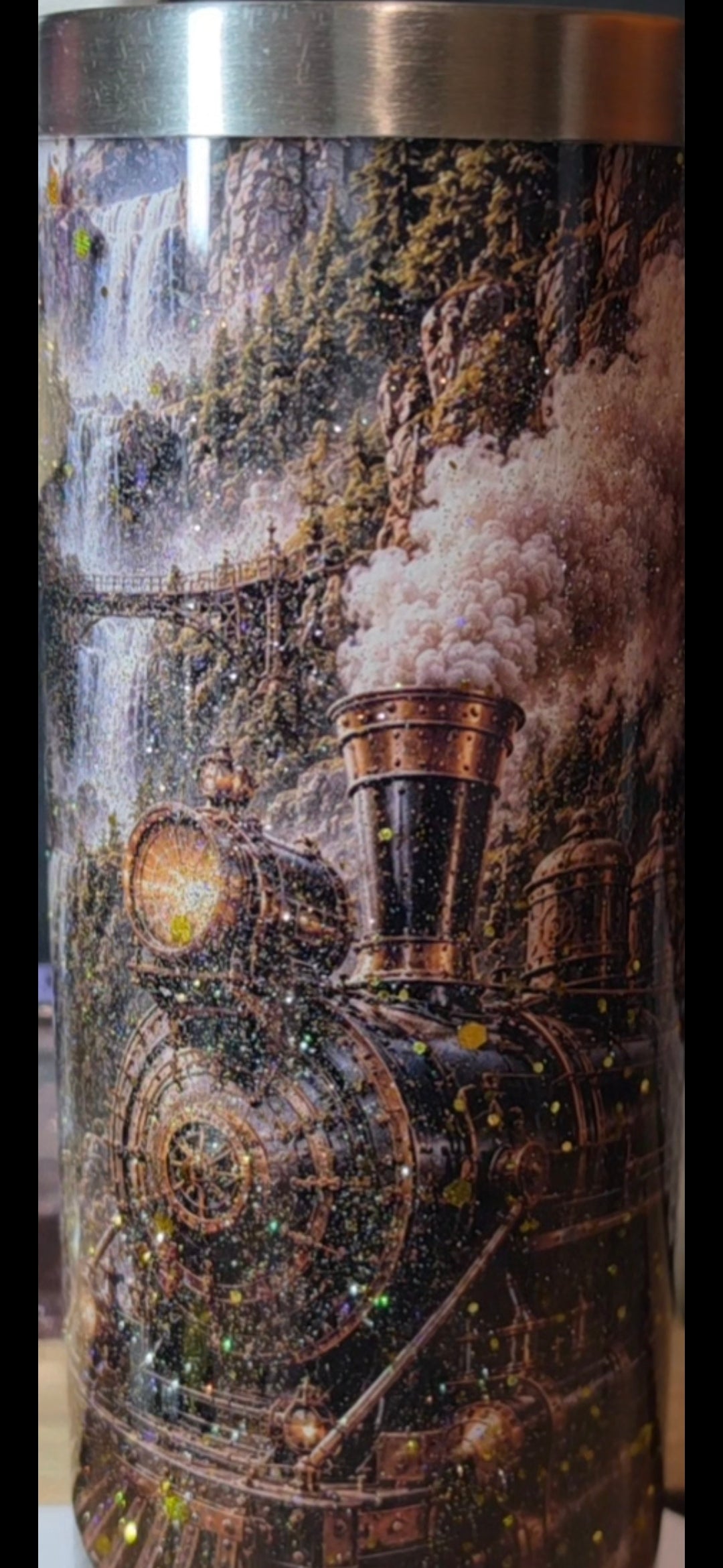 Premade steampunk train storyboard 20oz