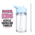 10oz snow globe acrylic drink bottle (kids)