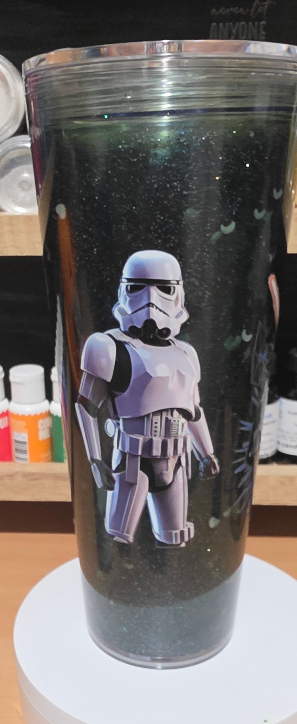 Premade 24oz StarWars snowglobe tumbler