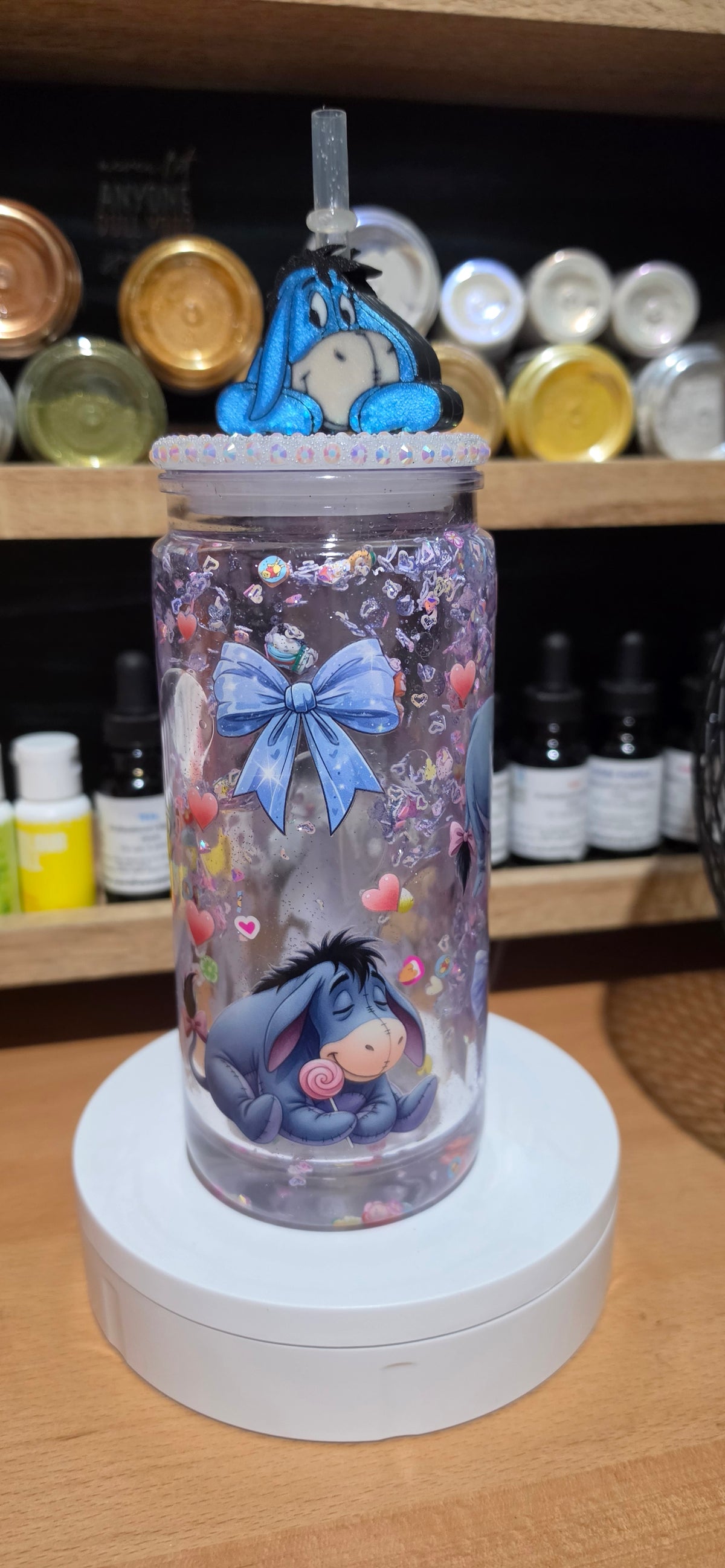Premade 20oz eeyore with strawtopper
