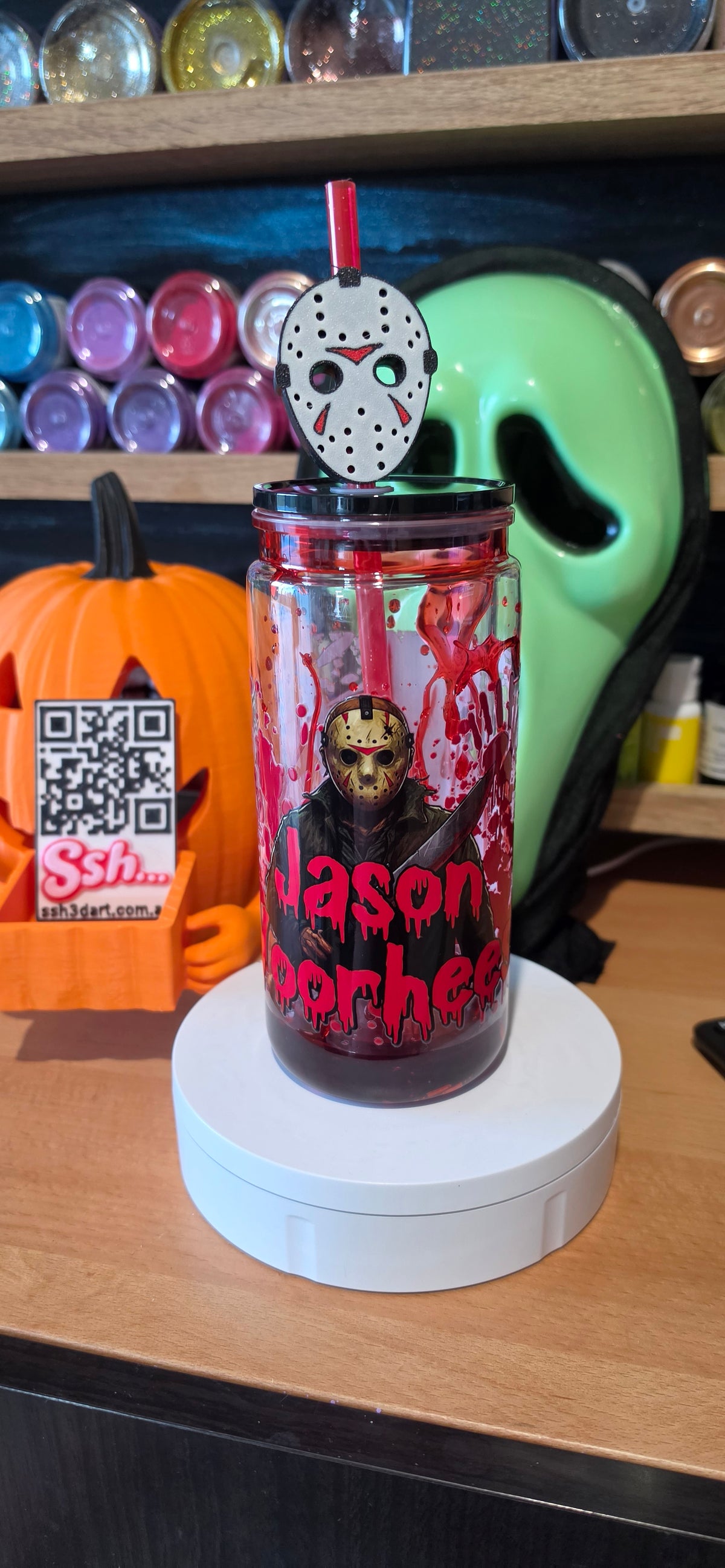 Premade 20oz can acrylic Halloween