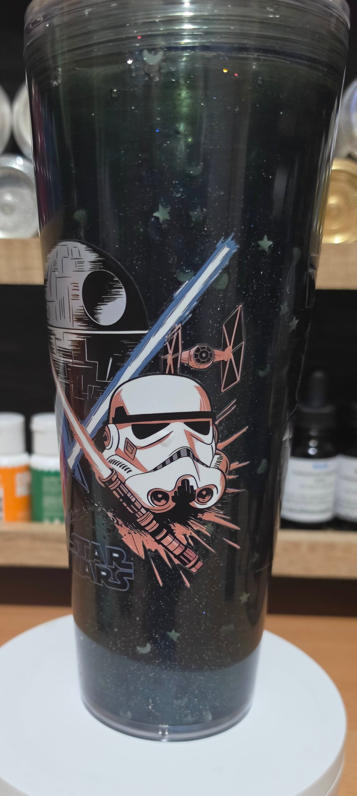 Premade 24oz StarWars snowglobe tumbler